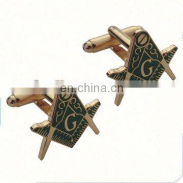 Masonic chrome cufflink, masonic tie pin, souvenir masonic tie bar