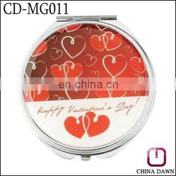 Round metal gift pocket mirror for promotion CD-MG011