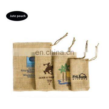 Jute/Burlap/Linen drawstring bag for gift packaging