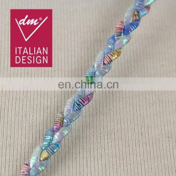 2017 New style colorful shiny braided ribbon