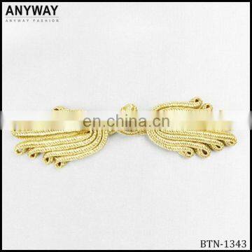 Custome gold color Tang suit button Chinese knot frog button