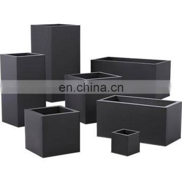 Color brushed stainless steel outdoor black planter for decor