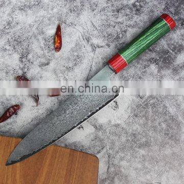Hammered Octagon Handle Damascus Chef Knife Kitchen Knife photo-2