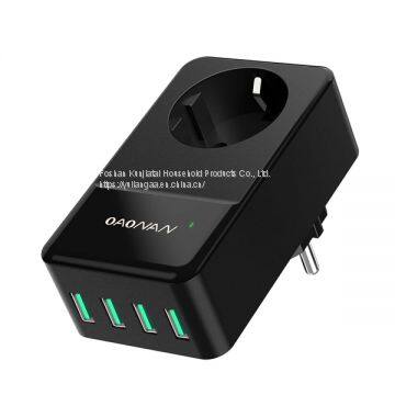 Адаптер многопортного розетника для зарядки через USB