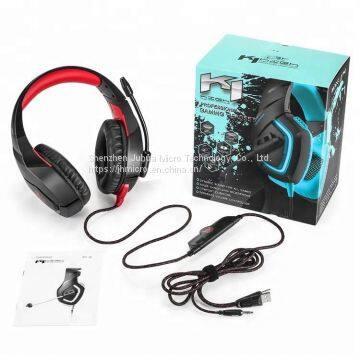K1 Wired Gaming Headphones With Microphone Mic for Computer Best PC Gamer Headset photo-3