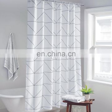 Hot sale Home goods wholesale custom polyester white bath shower curtain