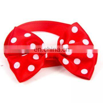 New Arrived Polyester Christmas Series Footprint Bell Pet Dog Bow Ties Collar Bow