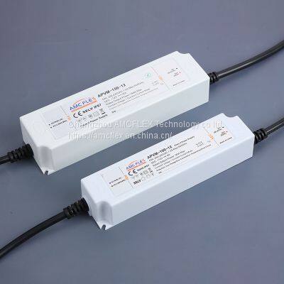 150W 12V IP67 slimline Waterproof LED Power supply Plastic housing SELV ROHS CE qualified