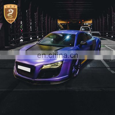 PPI Style Carbon Bumper Front Bumper Side Skirts Spoiler Suitable For Au-di R8 Modified To PPI Style Fiber Body Kit