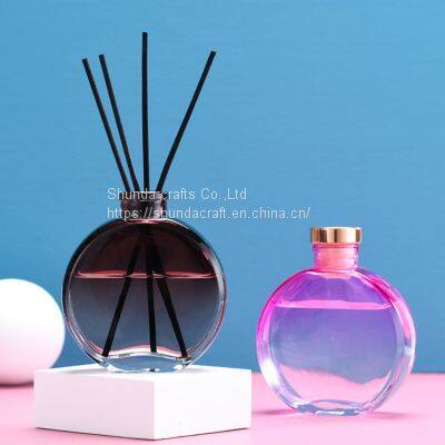 Color Transparent Vintage Aromatherapy Bottle Glass Perfume Bottle Young Girl Decoration Rattan Aromatherapy Bottle Indoor Volatilization Remove Odor photo-3