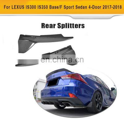 IS350 Carbon Fiber Rear Splitters for LEXUS IS350 Base/F Sport Sedan 4-Door 17-18