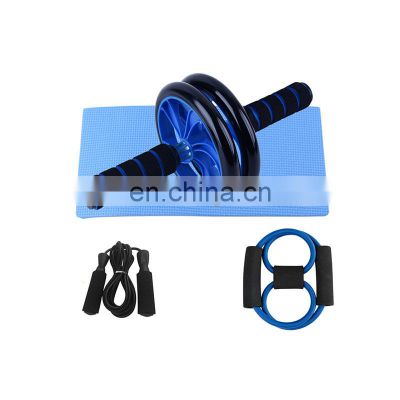 4 In 1 Core Exercises Ab Roller Set Muscle Training Includes Skipping Rope Resistance Bands Abdominal Wheel And Knee Pads