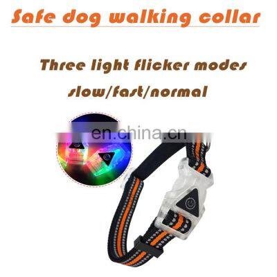 Led Light and 3m Reflective Strips Dog Collar Safe Dog Walking Collar photo-2