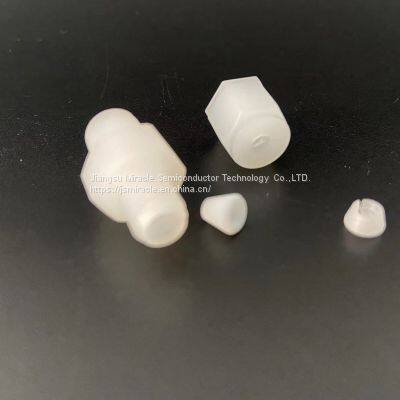 Corrosion Resistant High Temperature Plastic Tube Fittings PVDF Male Connector 1/8