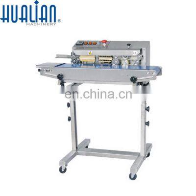 FR-770III Hualian Automatic Plastic Bag Oil Pouch Mechanical Continuous Heat Food Packing Band Sealer Sealing Machine