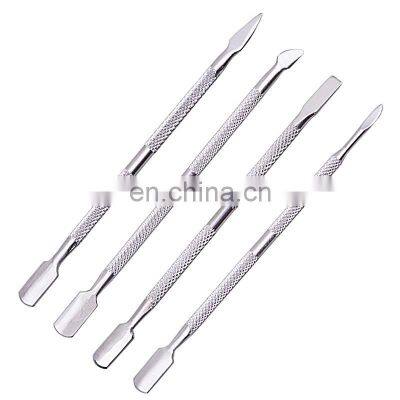 Wholesale Professional Custom Logo Silver Color Rose Gold Metal 410 Stainless Steel Cuticle Remover Nail Cuticle Pusher