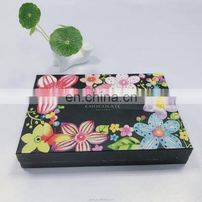 Custom floral print packing box for chocolate valentine's day gift packaging