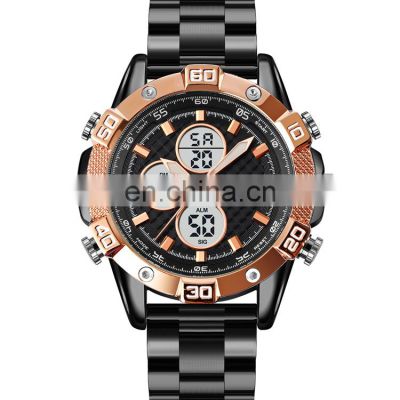 Luxury watch SKMEI 1838 Big Face Stainless Steel Jam Tangan Men Waterproof Digital Wristwatch