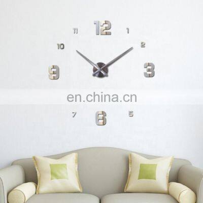 wholesale modern home decorative wall mounted watches frameless sticker 3d DIY wall clocks