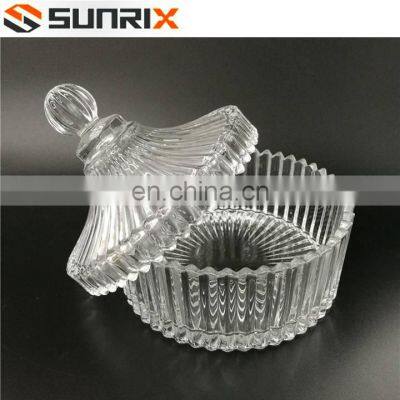 Glass Sugar Serving Bowl With Lid photo-4