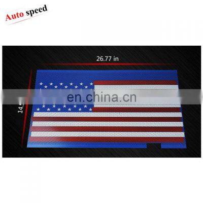 Grill Inserts Mesh American Flag Matte Steel Mesh Grille Grid for Jeep Wrangler JK photo-2