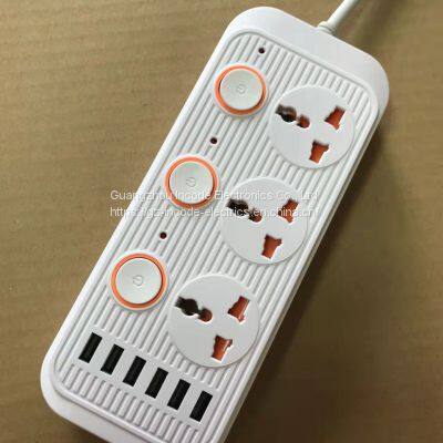 EU Standard Power Socket Surge Protector With Individual Switch USB Outlet A04 photo-4