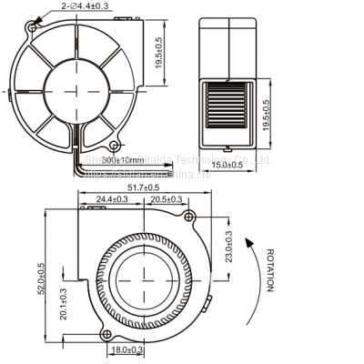 50mm 5V 12V 24V Micro Blower 5015 Hydraulic/Dual Ball Bearing Brushless Cooling Fan 50x15mm photo-5