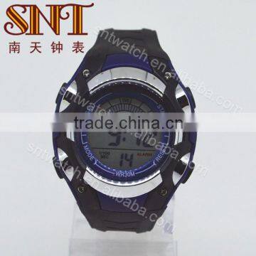 Sport watch LCD watch with PU strap