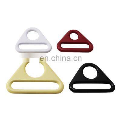 Custom Size Color Optional  Zinc Alloy Adjuster Ring Triangle Buckle With Bar Swivel Clip D Dee Ring Buckle Cast