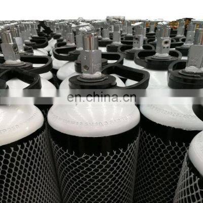 HG-IG Egypt Market 40L Steel Gas Cylinder With WO55(QF-6A) Valve PZ27.8 Cylinder Thread White Shoulder Black Body photo-5