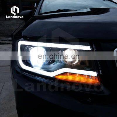 Landnovo Auto Body Parts Best Quality LED Head Lamp for Jeep Compass 2012-2016 Dynamic Led Headlight