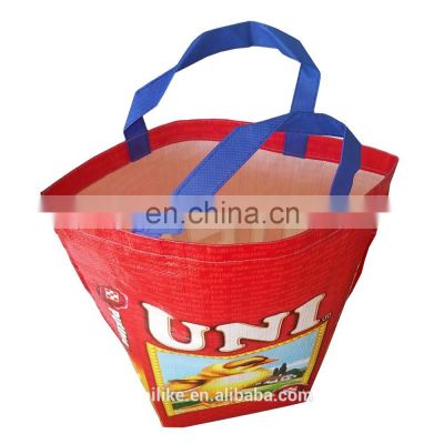 tubular construction pp woven handle shopping bag