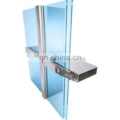 Building Materials Exterior Commercial Building Glass Fixed Facade Full Glass Point Fixing Frameless Glass Curtain Wall