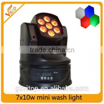 Hot sale!! mini stage lights 7pcsx10watt rgbw 4in1 wash light, led wash stage light