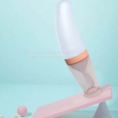 Portable Custom Logo OEM ODM Biberones Bebe Silicone Baby Feeder Spoon Feeding Bottle photo-3