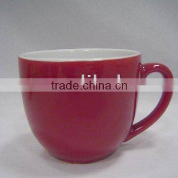 Ceramic coffee and tea mug/cup in red color, accept customized design