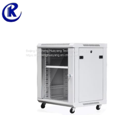 12u White Network Cabinet Server Rack Wall Cabinet Switch Cabinet Weak Current Monitoring Thickened Tempered Glass Small Cabinet