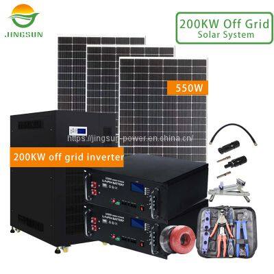 200KW Off Grid Solar System 550W panels