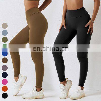 Quick Dry Breathable Sports Leggings Custom Logo Workout Tights Gym Fitness Pants Scrunch Butt High Waist Women Yoga Leggings