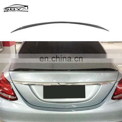 W205 C Class C63 Style High Quality Carbon Fiber Rear Spoiler Trunk spoiler For Mercedes W205 C Class 4 Door