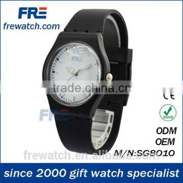 eco-friendly classical style leisure plastic wrist watch for young simple hand plastic watch