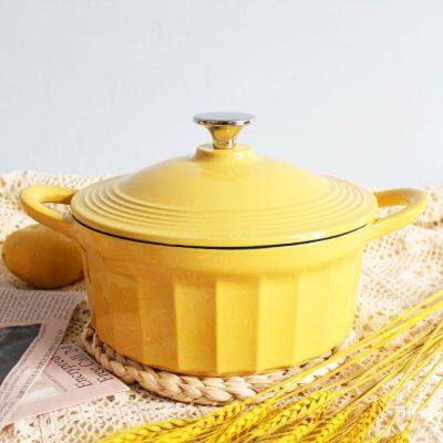 High Quality Store Gift OEM Enamel Colorful Nonstick Cast Iron Cookware Set photo-2