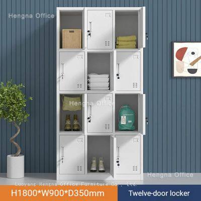 Workshop Worker Storage Locker for Shoes and Clothes | Ventilated Metal Cabinet | With Hanging Rod and Individual Locks photo-3