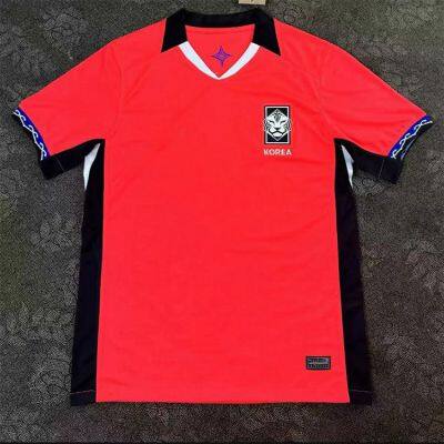 2526 South Korea Home Soccer Jersey New World Cup Short-sleeve Football Jersey Embroidered Jersey