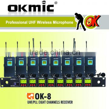 OK-8 UHF wireless conference microphone(8*32channels)