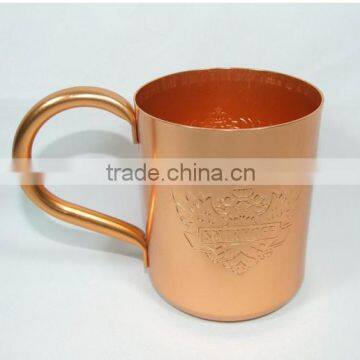 CCBM-312a 16oz (500ml) Aluminum Beer Mug, beer tumbler moscow mule mugs with champagne copper with engraved logo (Accept OEM)