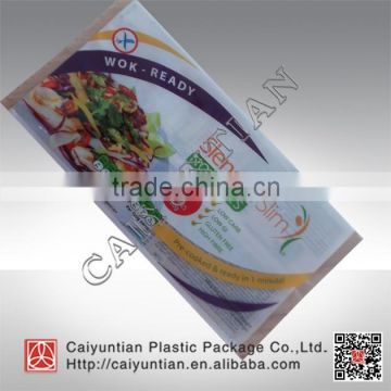 wholesale refrigerated plastic food bag /three side sealed printed bag