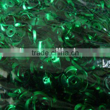 GREEN COLOR 15MM ROSE SHAPE ALUMINUM FOIL BEADS