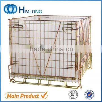 China high quality galvanized warehouse wire mesh roll container