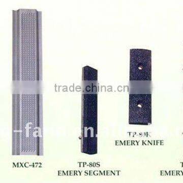 emery knife, rice screen and emery segment for Rice brush polisher